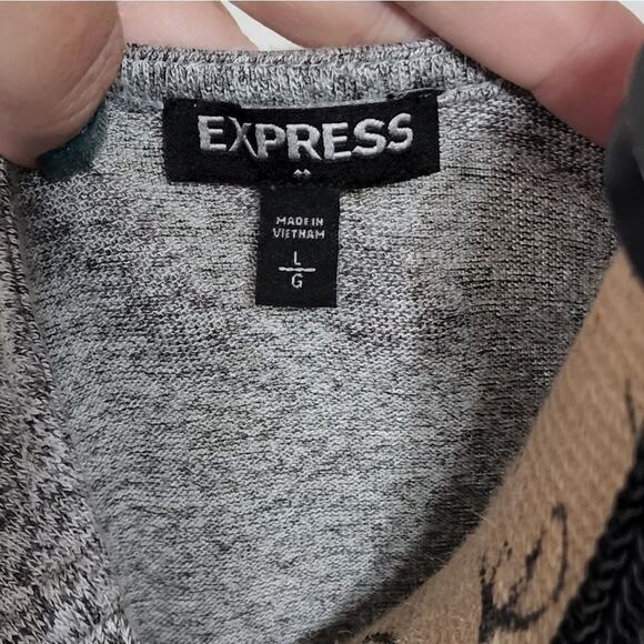 Express laced front peplum super soft comfy shirt size large - Picture 3 of 5